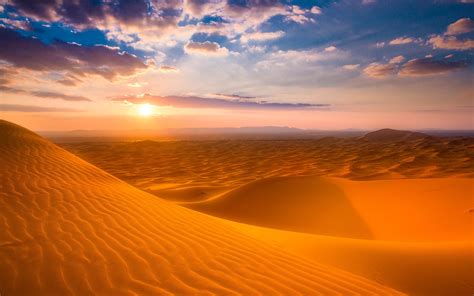 Sand Desert Nature Sunset Clouds Sky Coolwallpapersme