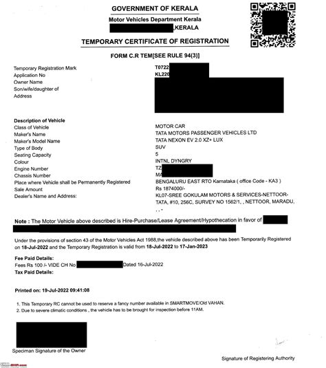 My experience permanently registering a car purchased from Kerala in