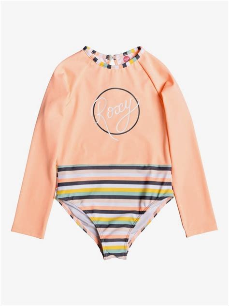 Girls 2 6 Girl Lets Go Surfing Long Sleeve Upf 50 One Piece Swimsuit