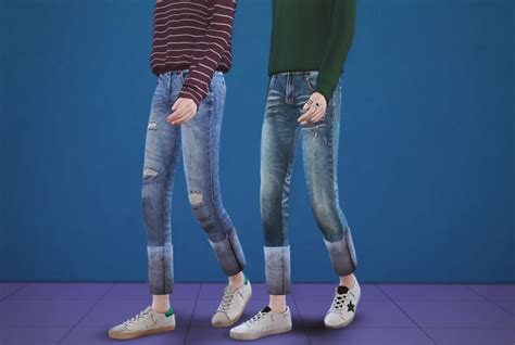 심즈4 남심의상 바지 Raming Male Roll Up Jeans 네이버 블로그