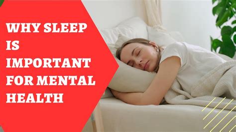 why sleep is important for mental health 5 ways sleep youtube