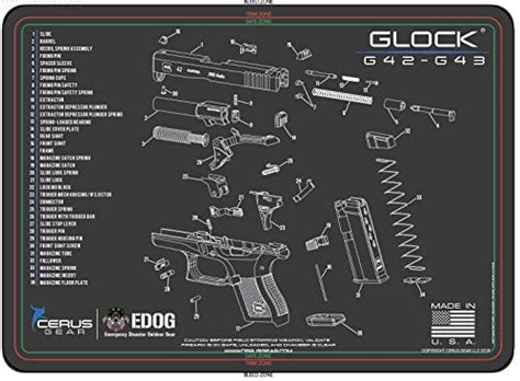 Glock 4243 Cerus Gear Schematic Exploded View Heavy Duty Pistol Cle