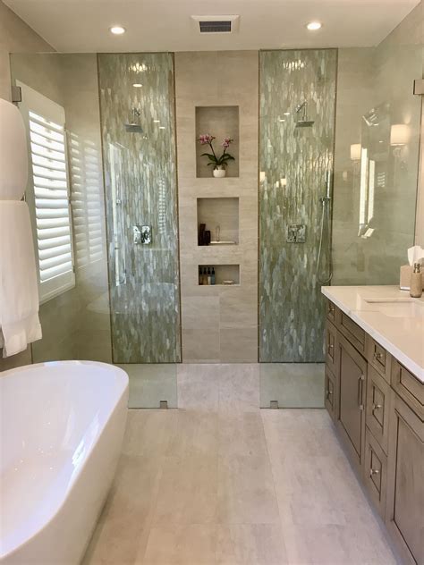Beautiful Classy And Comfortable Dual Walk In Shower In Recent Bathroom Remodel Bath Remodel