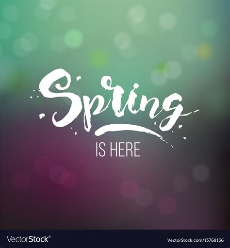 Spring Is Here Royalty Free Vector Image Vectorstock