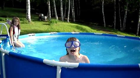 Kids Swimming In New Pool Youtube