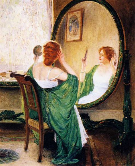Looking In Mirror Painting