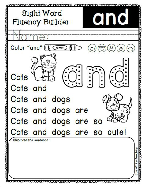 Sight Word Fluency Builder Dolch Pre Primer Freebie Made By Teachers