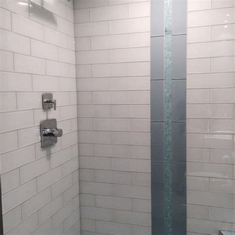 White 4 X 12 Subway Tile Shower Surround And Bathroom Backsplash Tilehub