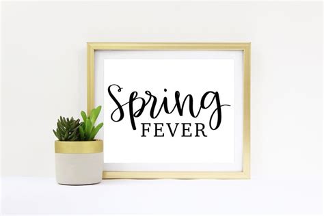 Spring Fever Sign Spring Seasonal Sign Printable Instant Etsy
