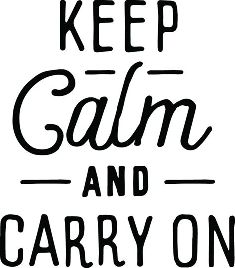 Keep Calm Carry On Quote Wall Sticker
