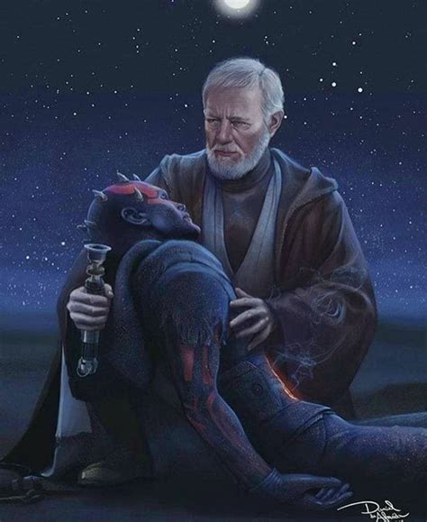 Darth Maul Obi Wan Kenobi The End Star Wars Fan Art Star Wars Artwork Images Star Wars Star