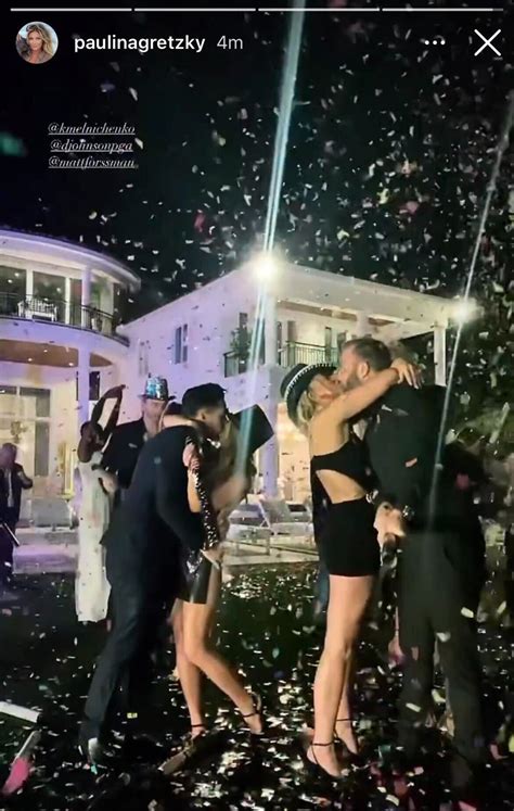 Paulina Gretzky Kisses Dustin Johnson After Month Of Celebrations