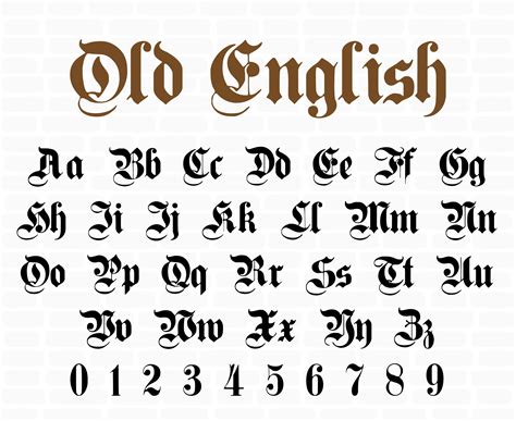 Old English Monogram Svg Font Gothic Letters Old English Etsy
