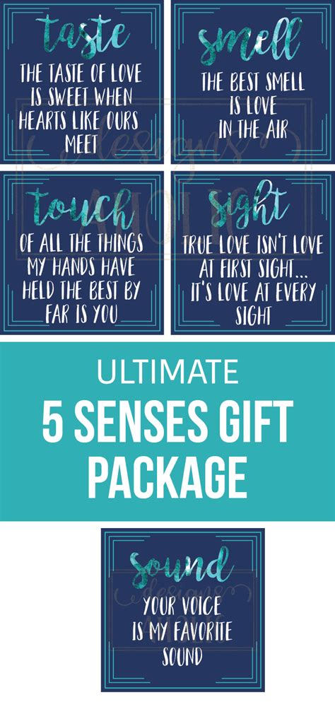 5 Senses Gift Tags Cards Ideas Gift For Boyfriend Girlfriend