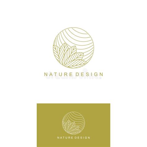 Nature Logo Design Line Art Logo Luxury Logo Stock Vector
