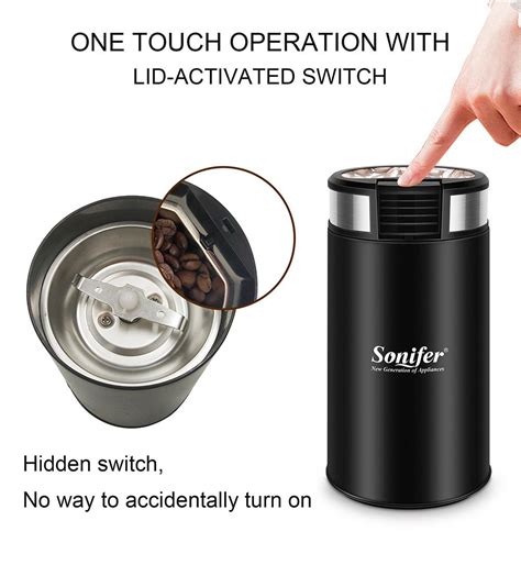 Sonifer SF3526 200W 50g Mini Electric Coffee Grinder Cafe Grass Nuts