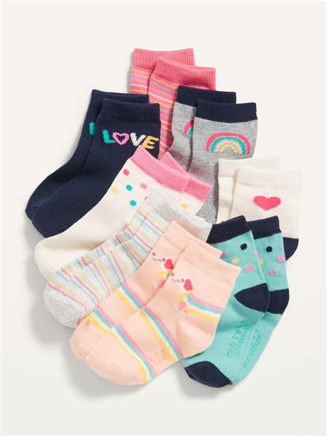 Unisex 8 Pack Ankle Socks For Toddler And Baby Old Navy