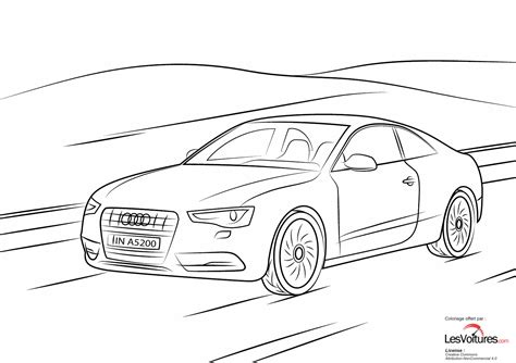 More images for dessin voiture audi r8 » audi-a5-coloriage-voiture | Les Voitures