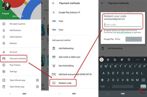 My server get this request and generates a gift card code. How to redeem code for Google Play store? | Candid.Technology