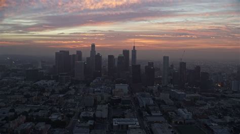 8k Stock Footage Aerial Video Approaching The Downtown Los Angeles