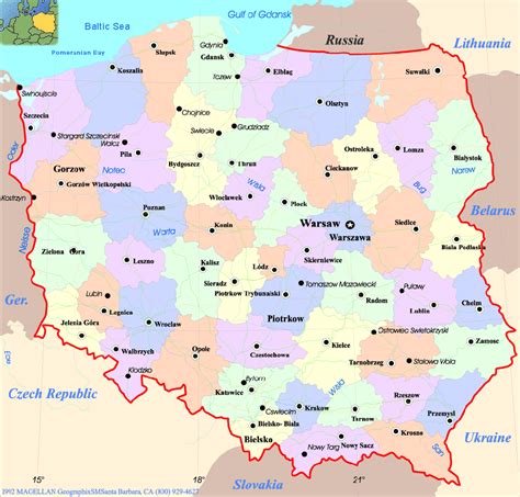 Stat în europa centrală (ro). Poland Map • Mapsof.net