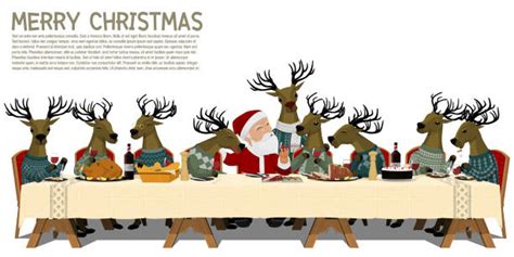 Best Christmas Dinner Illustrations Royalty Free Vector Graphics
