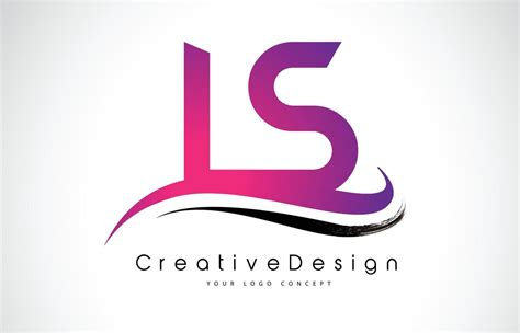 Ls Ls Design De Logotipo De Carta Logotipo De Vetor De Letras Modernas