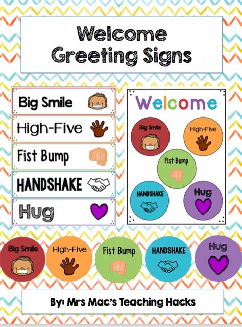 Welcome Greeting Signs Greeting Sign Classroom Posters Free
