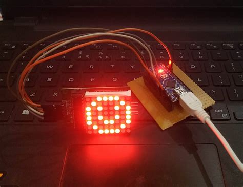 8x8 LED Matrix Using Arduino Facial Expression On LED Matrix