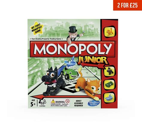 Buy Monopoly Junior Board Game from Hasbro Gaming | Board games | Games, Board games, Hasbro