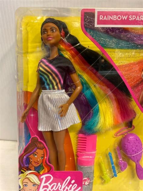 Barbie Rainbow Sparkle Hair Doll Aa Knee Length Hair 5 Colors