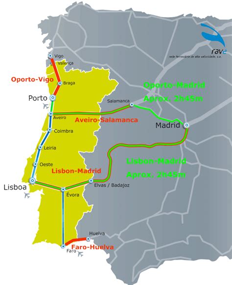 Rail Map Of Portugal