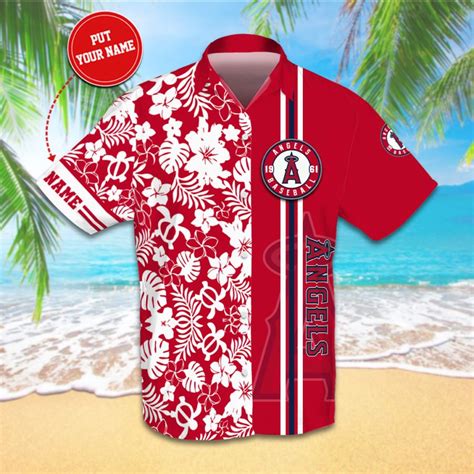 Personalized Los Angeles Angels Custom No92 Hawaiian Shirts Inktee Store