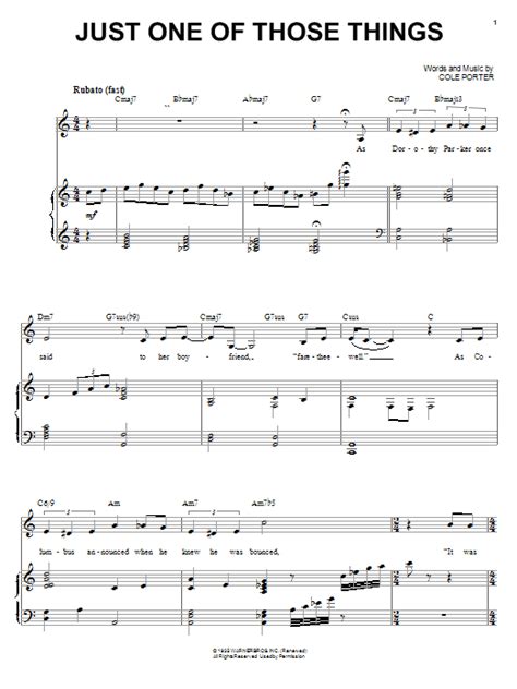Frank Sinatra Just One Of Those Things Sheet Music Pdf Notes Chords