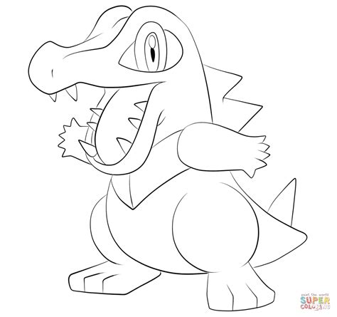 Totodile Coloring Page Free Printable Coloring Pages