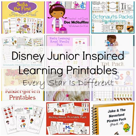 Free Disney Inspired Learning Printable Packs And Activities Every Star