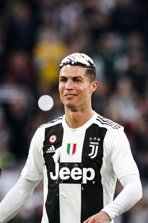 Juventus Forward Cristiano Ronaldo Celebrates Victory After The Serie