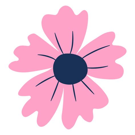 Diseño Png Y Svg De Plano Flor Rosa Bebe Para Camisetas