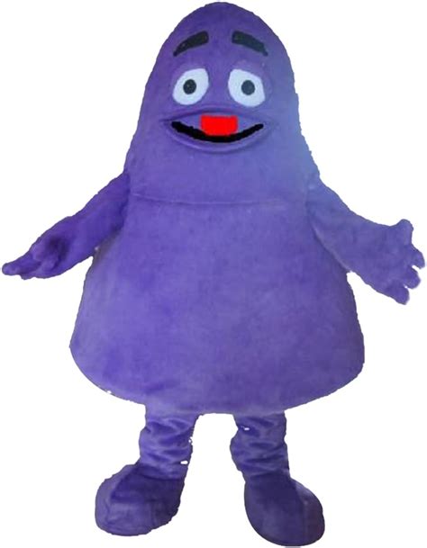 Grimace Purple Monster Mascot Costume Cartoon Character Adult Sz