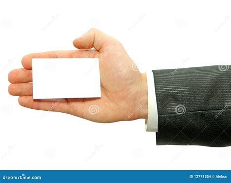 Business Card Stock Photo Image Of Holding Information 12771354
