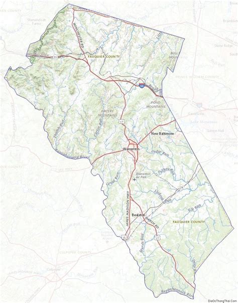 Topographic Map Of Fauquier County Virginia Fauquier County Virginia