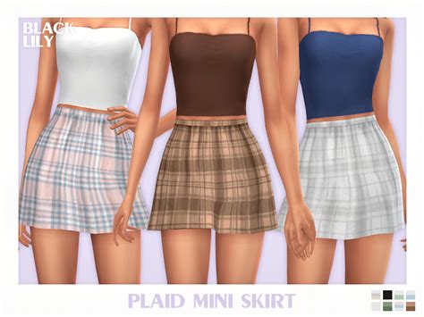 The Sims Resource Plaid Mini Skirt