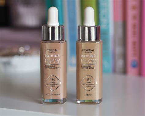 The Loreal Paris True Match Nude Plumping Tinted Serum Foundation Review With Before After