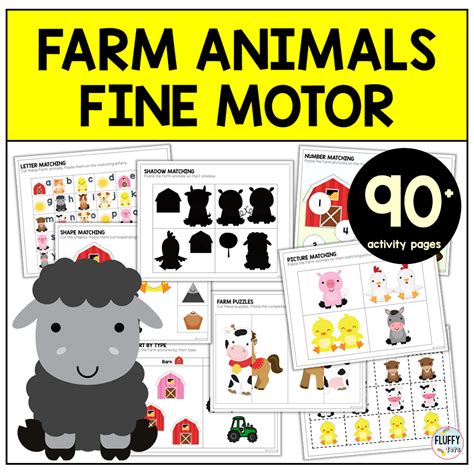 Farm Animals Printables Sort By Size Activities Fluffytots