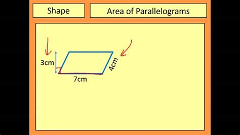 Squares, rectangles, and rhombuses are special types of parallelograms, though most people think of a. Area of Parallelogram - YouTube
