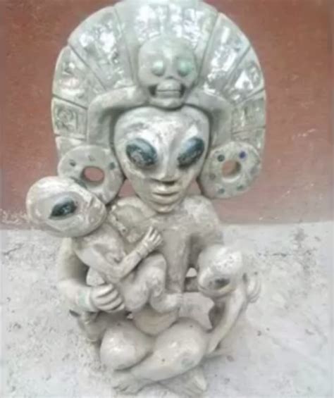 Ancient Sculptures Of Aliens And Spaceships Found In Mexican Cave