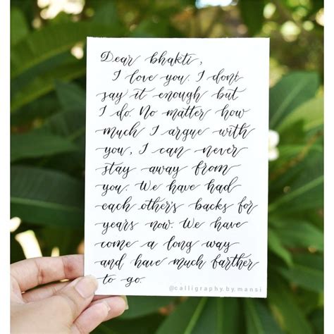 Modern Calligraphy Handwritten Letter For Your Best Friend Letter To