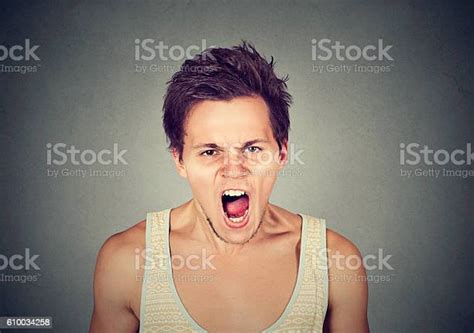 Young Angry Man Screaming Stock Photo Download Image Now Adult
