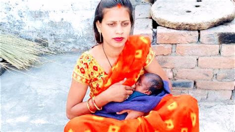 Desi Mom Breastfeeding Vlog Indian Village Mom Breastfeeding