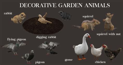 Emily Cc Finds Leo Sims Decorative Garden Animals Pigeons